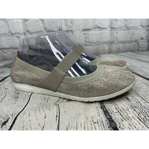 G.H. BASS & CO. Pippa Suede Leather Perfed Mary Jane Flats Slip On Size 8.5M